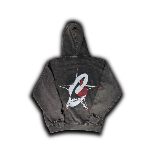 Hoodie deslavada Criptemia Star